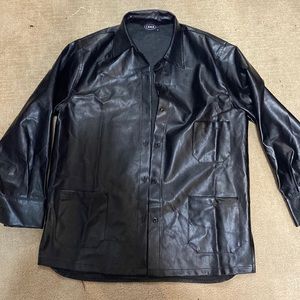 Black leather jacket